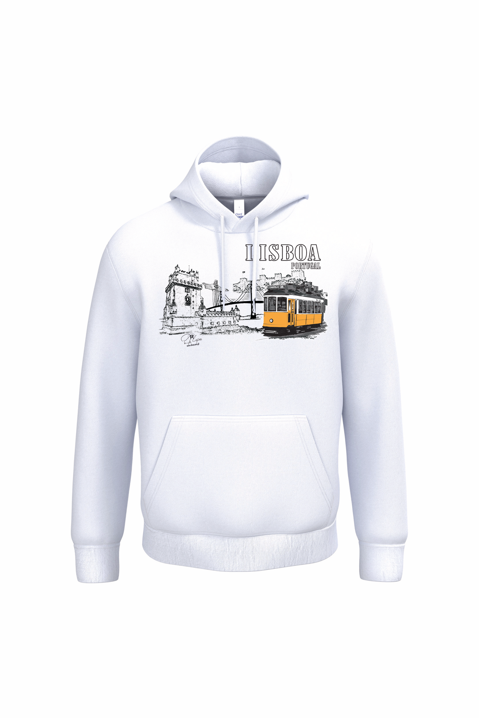 Sweatshirt Ideal com Capuz Monumentos Lisboa